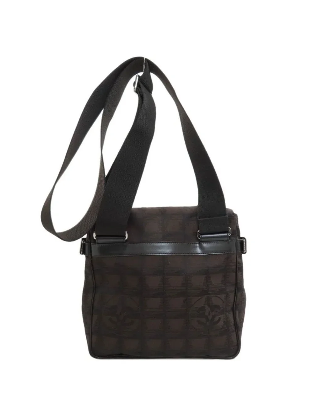 Chanel New Travel Line Shoulder Bag Nylon Jacquard